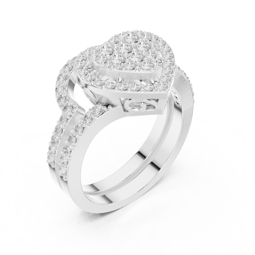 1 Carat Heart Shape Lab-Grown Diamond Engagement Ring