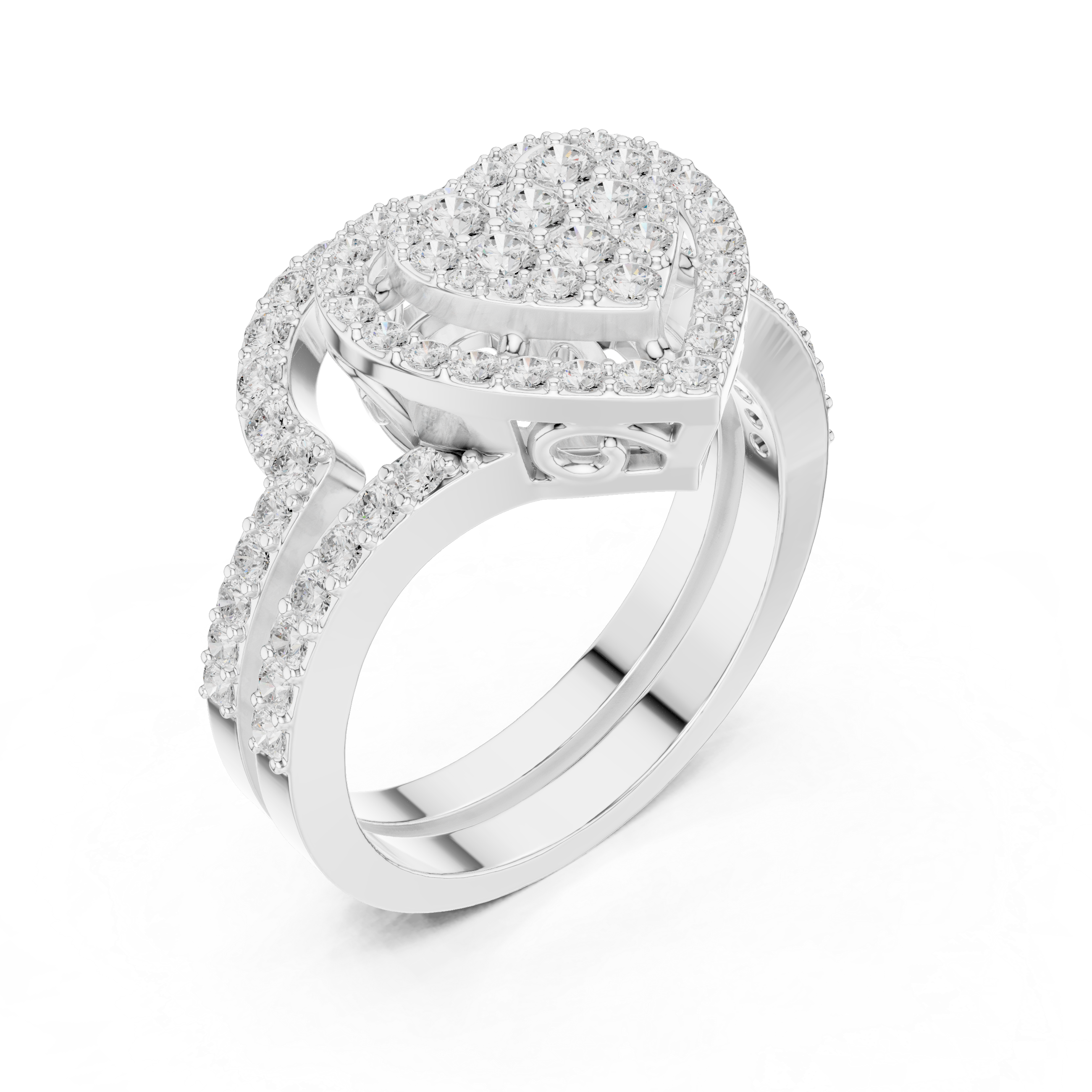 1 Carat Heart Shape Lab-Grown Diamond Engagement Ring