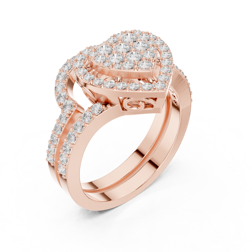 1 Carat Heart Shape Lab-Grown Diamond Engagement Ring