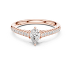 0.65 Carat Pear Cut Lab-Grown Diamond Engagement Ring