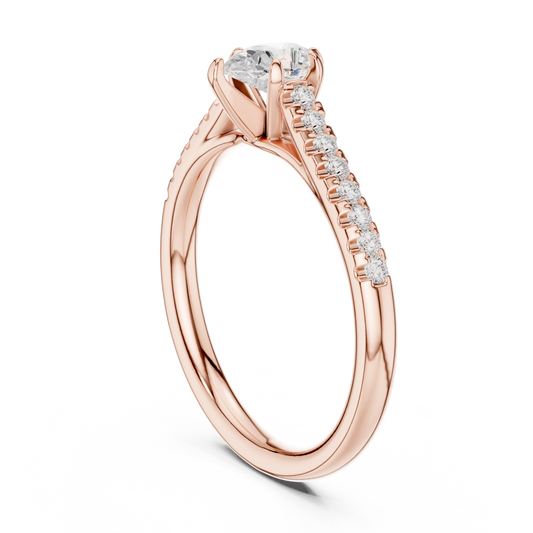 0.65 Carat Pear Cut Lab-Grown Diamond Engagement Ring