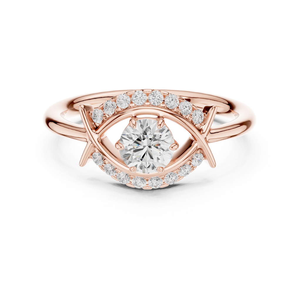 0.65 Carat Round Lab-Grown Diamond Engagement Ring