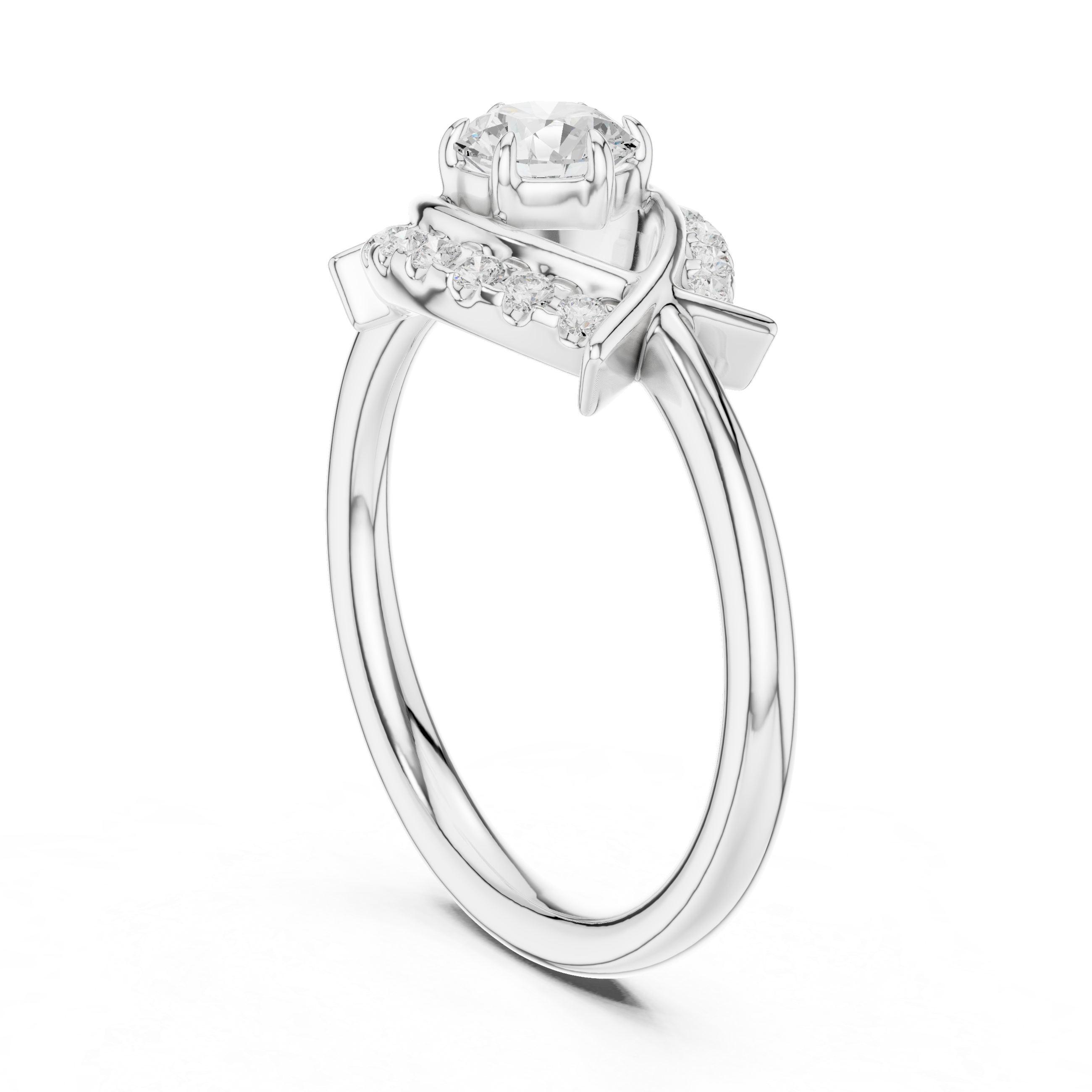 0.65 Carat Round Lab-Grown Diamond Engagement Ring