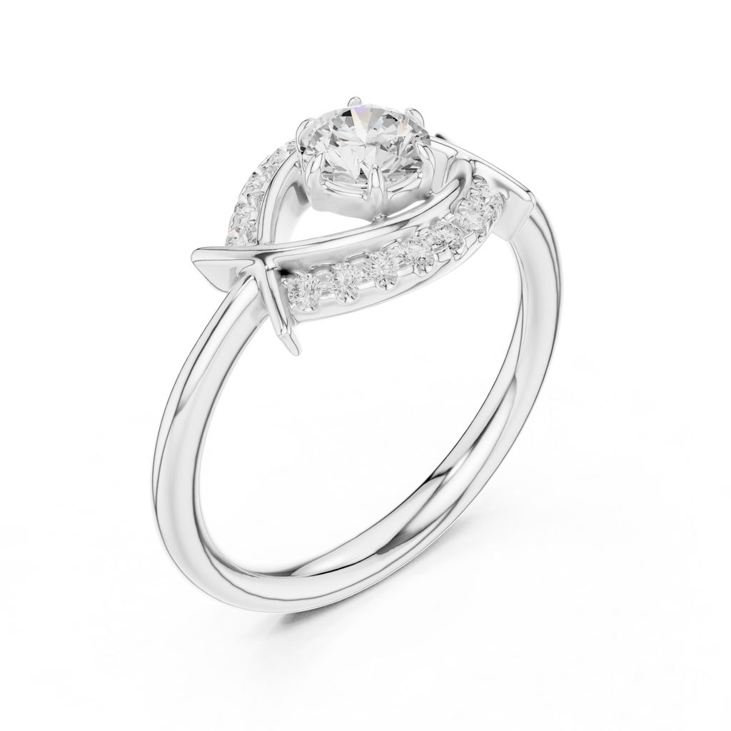 0.65 Carat Round Lab-Grown Diamond Engagement Ring