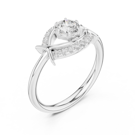 0.65 Carat Round Lab-Grown Diamond Engagement Ring