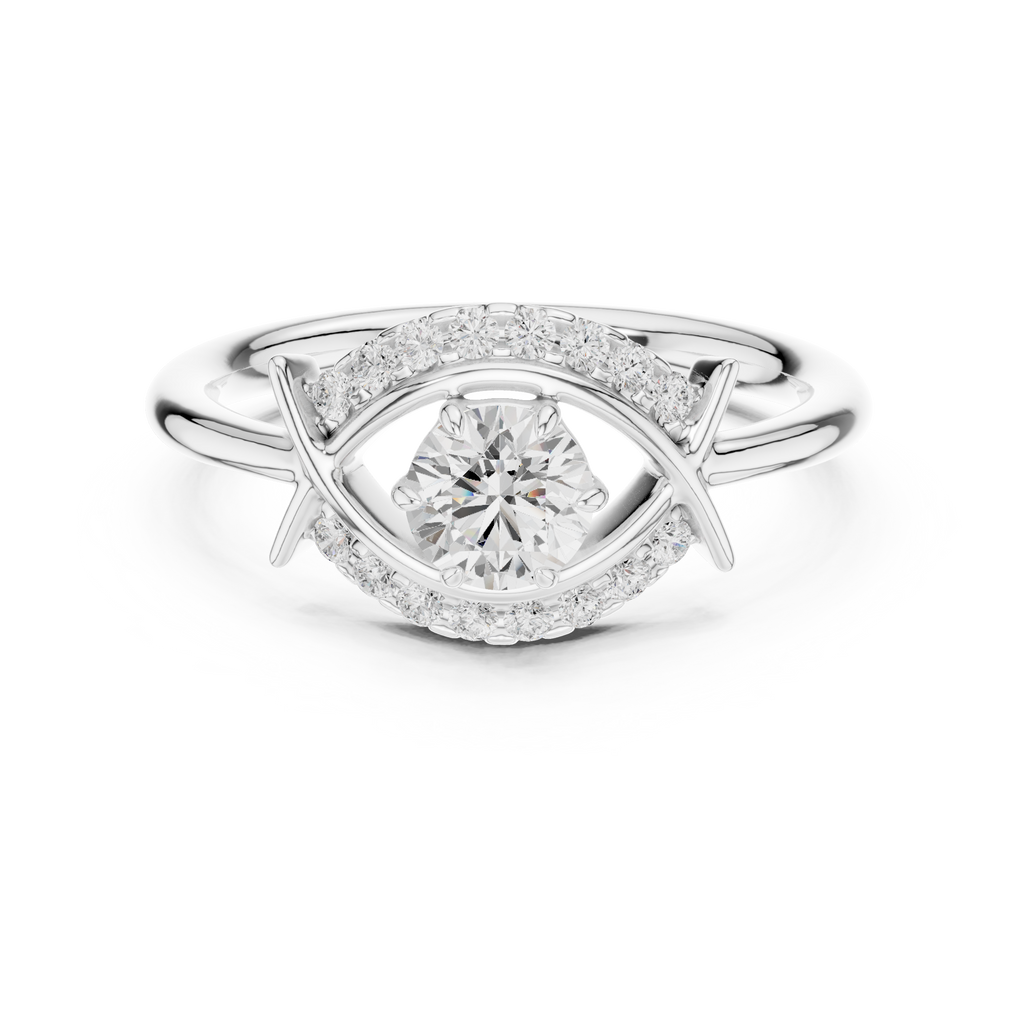 0.65 Carat Round Lab-Grown Diamond Engagement Ring