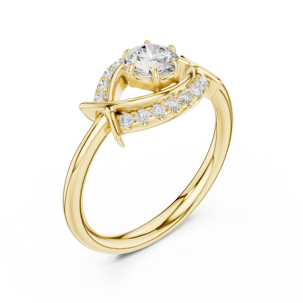 0.65 Carat Round Lab-Grown Diamond Engagement Ring