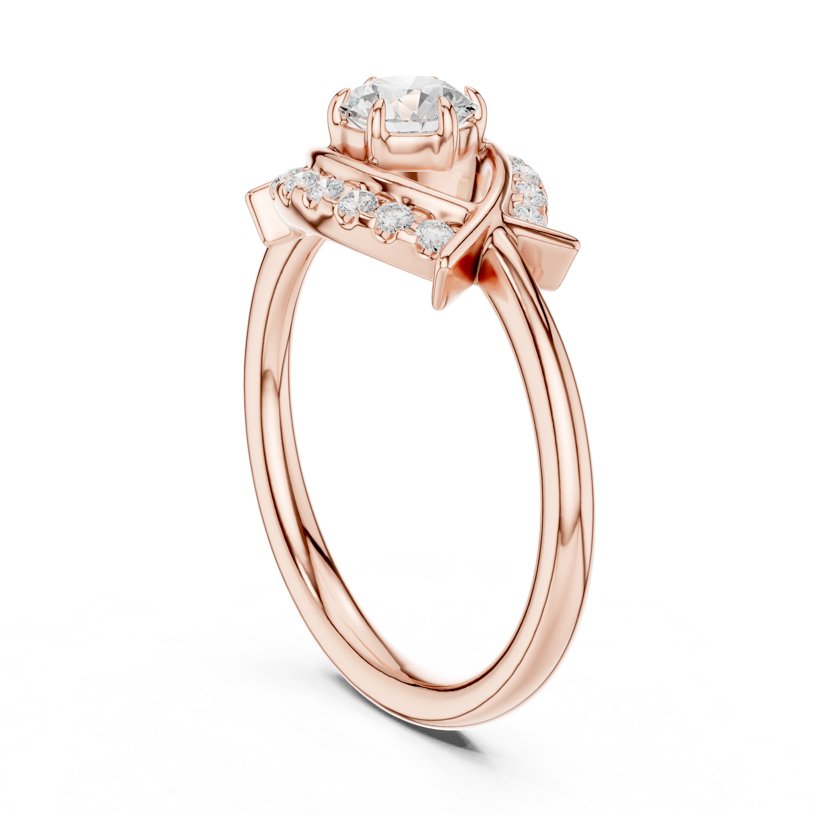 0.65 Carat Round Lab-Grown Diamond Engagement Ring