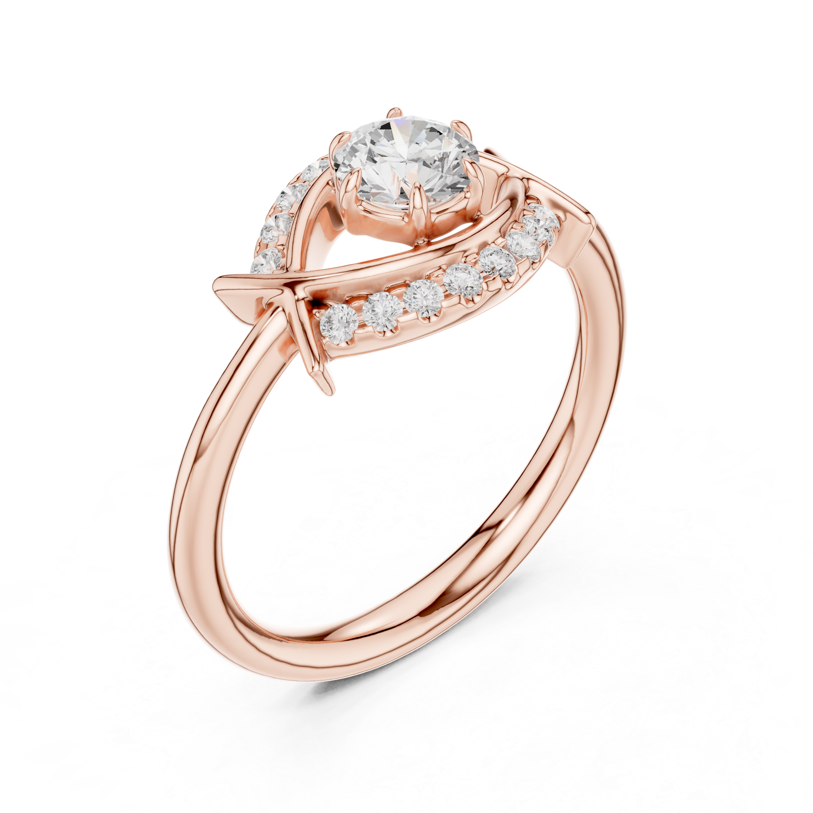 0.65 Carat Round Lab-Grown Diamond Engagement Ring