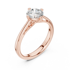 1 Carat Princess Cut Lab-Grown Diamond Engagement Ring in 14K / 18K Gold