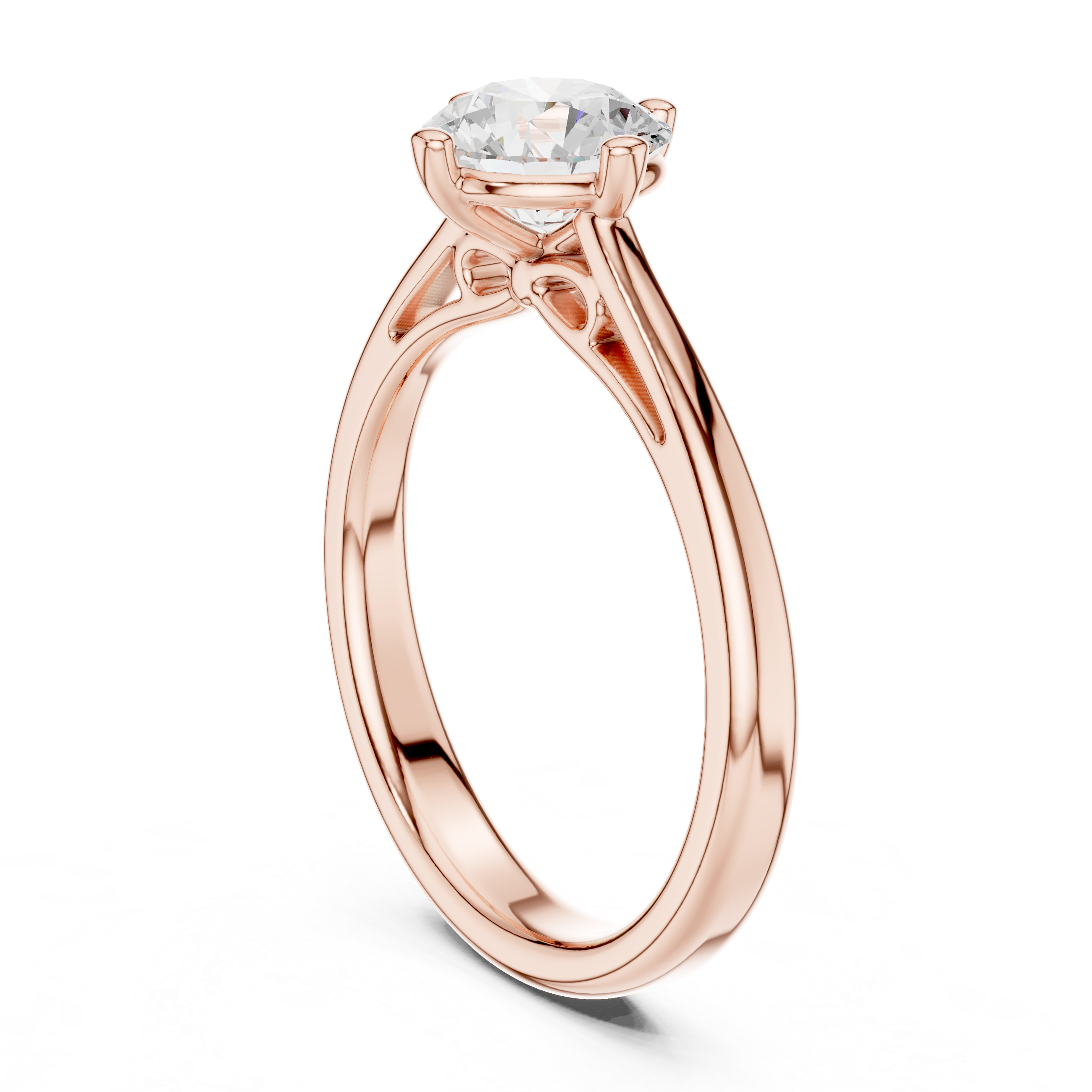 1 Carat Princess Cut Lab-Grown Diamond Engagement Ring in 14K / 18K Gold