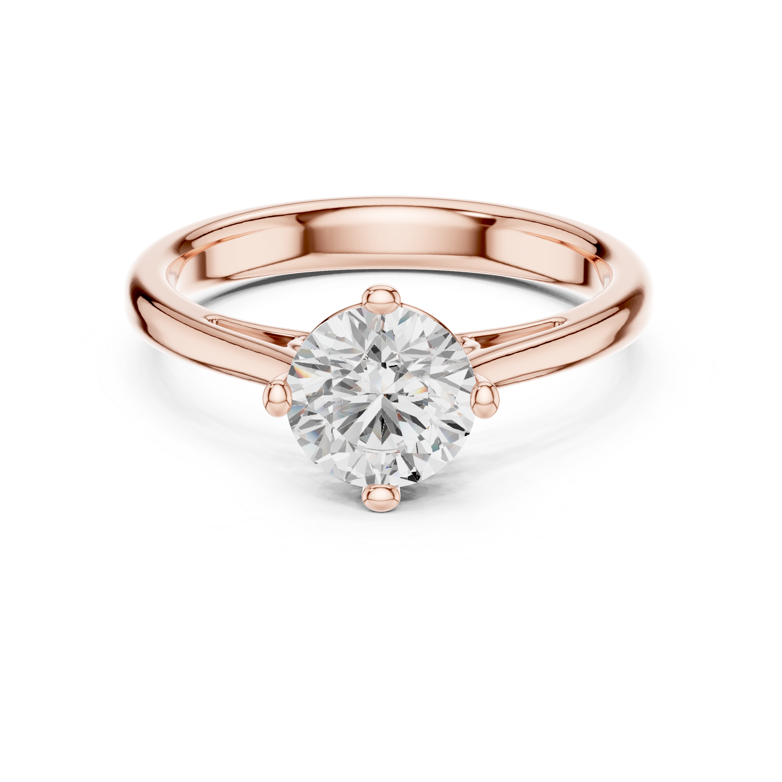 1 Carat Princess Cut Lab-Grown Diamond Engagement Ring in 14K / 18K Gold