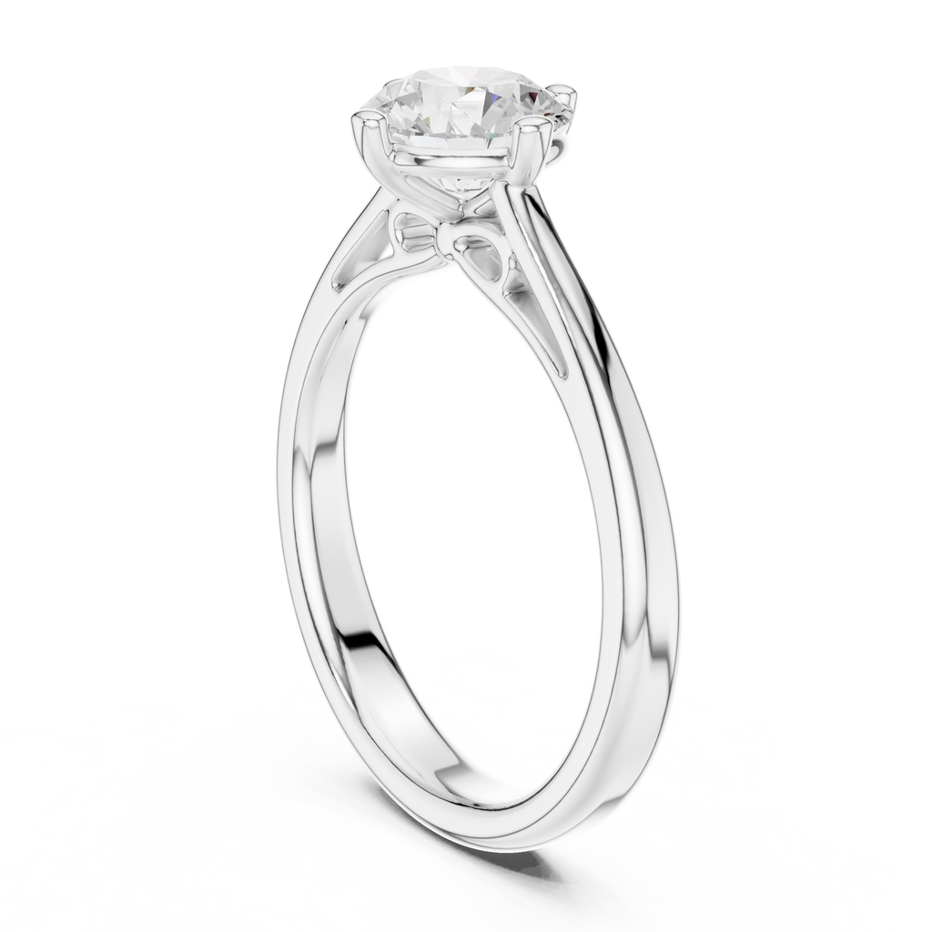 1 Carat Princess Cut Lab-Grown Diamond Engagement Ring in 14K / 18K Gold