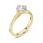 1 Carat Princess Cut Lab-Grown Diamond Engagement Ring in 14K / 18K Gold