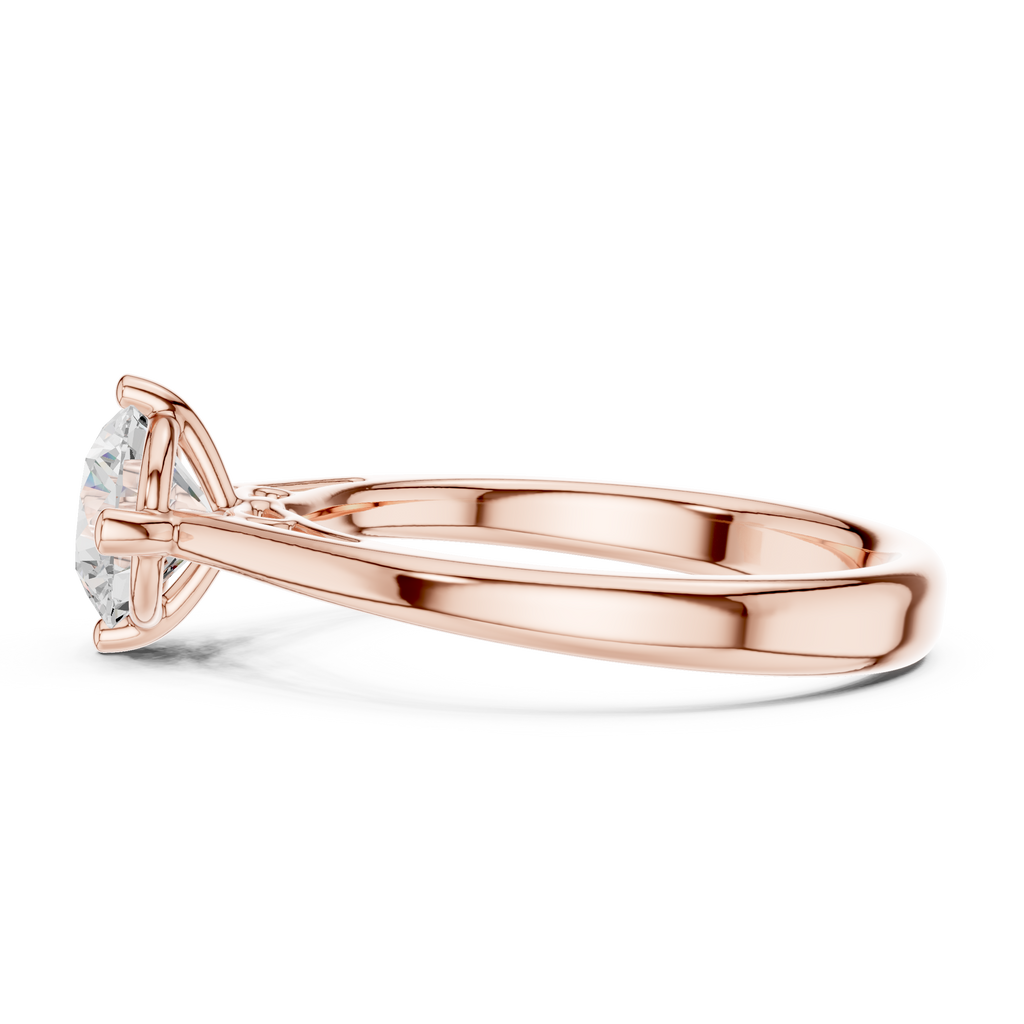 1 Carat Princess Cut Lab-Grown Diamond Engagement Ring in 14K / 18K Gold
