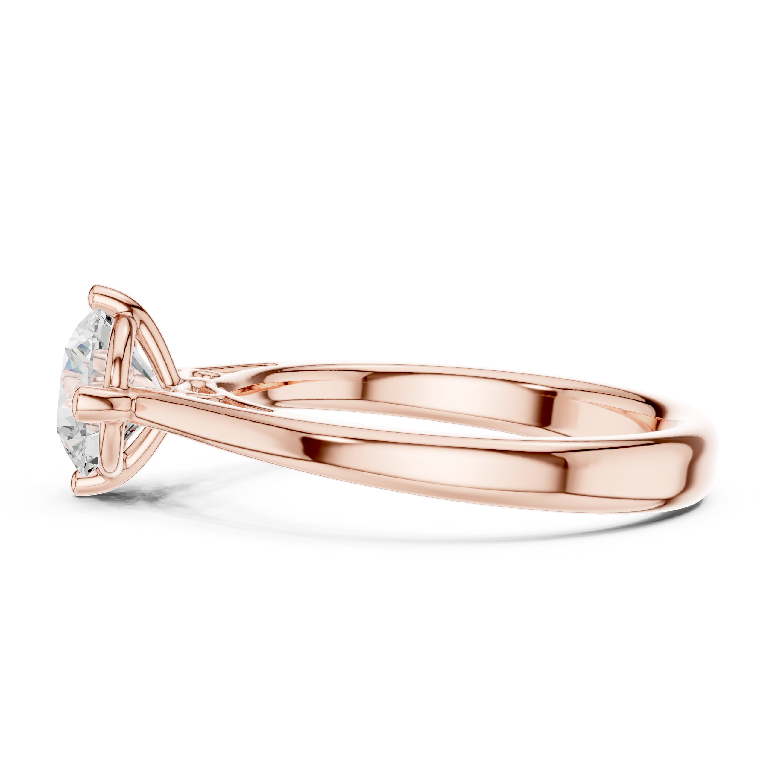 1 Carat Princess Cut Lab-Grown Diamond Engagement Ring in 14K / 18K Gold