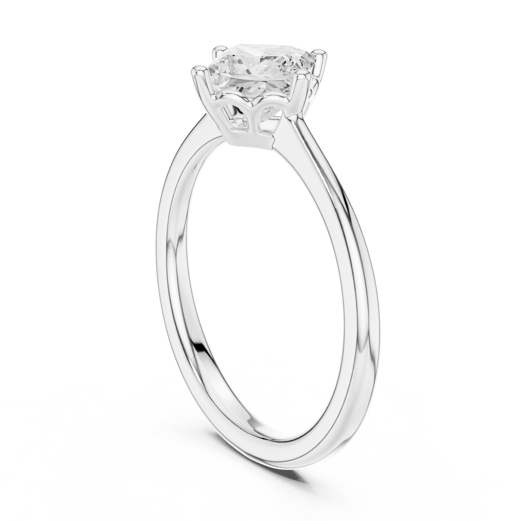 0.75 Carat Princess Cut Lab-Grown Diamond Solitaire Ring in 14K / 18K Gold VVS1 Clarity – SGL Certified