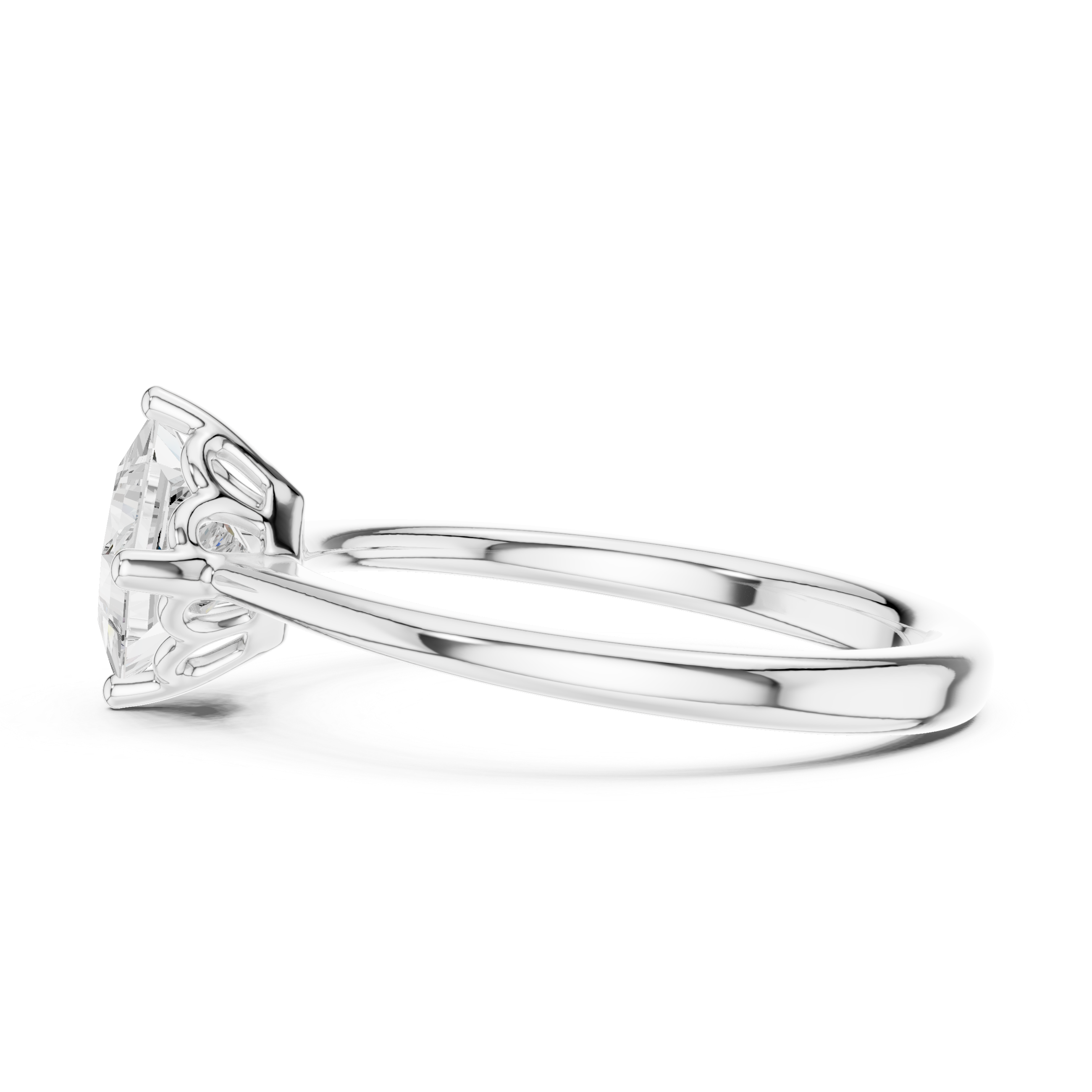0.75 Carat Princess Cut Lab-Grown Diamond Solitaire Ring in 14K / 18K Gold VVS1 Clarity – SGL Certified