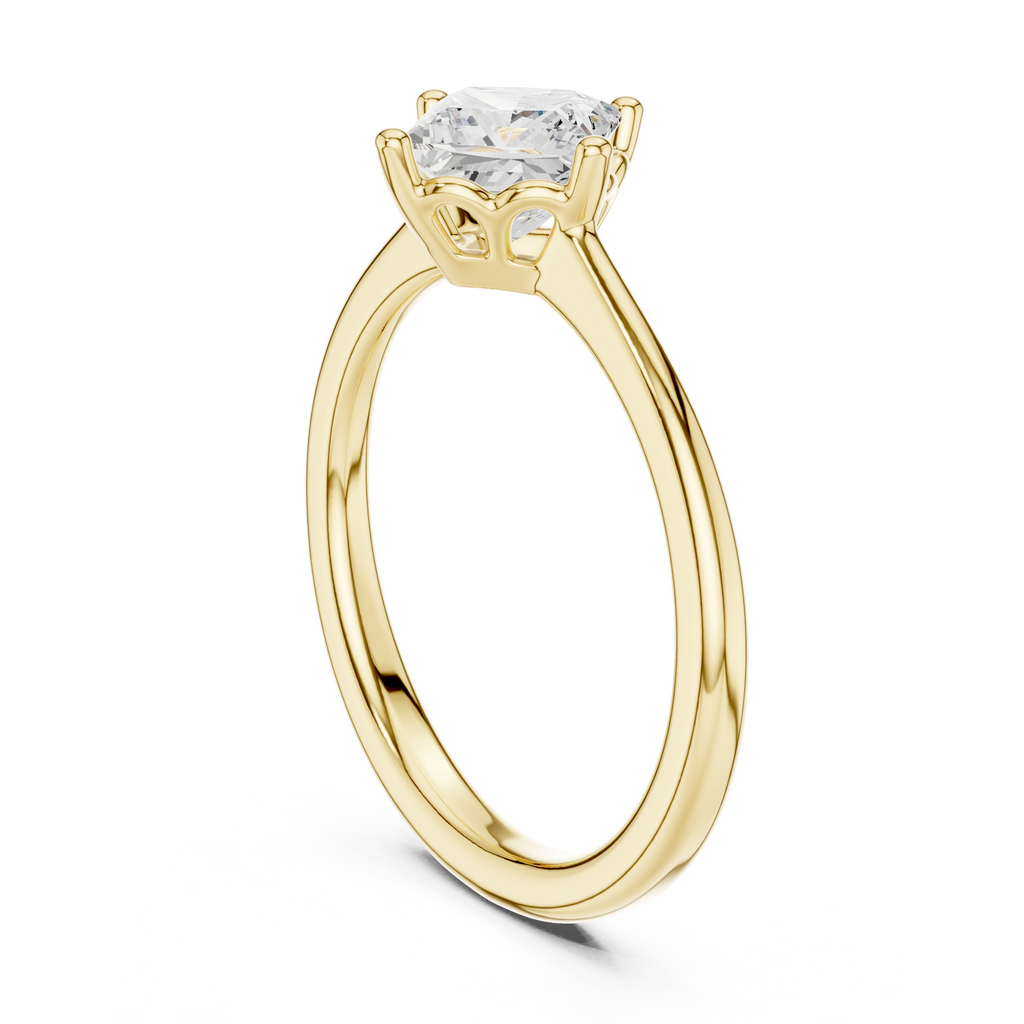 0.75 Carat Princess Cut Lab-Grown Diamond Solitaire Ring in 14K / 18K Gold VVS1 Clarity – SGL Certified