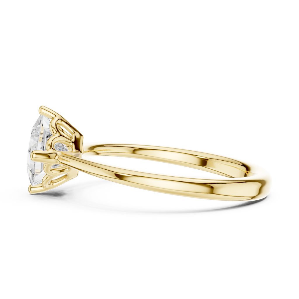 0.75 Carat Princess Cut Lab-Grown Diamond Solitaire Ring in 14K / 18K Gold VVS1 Clarity – SGL Certified