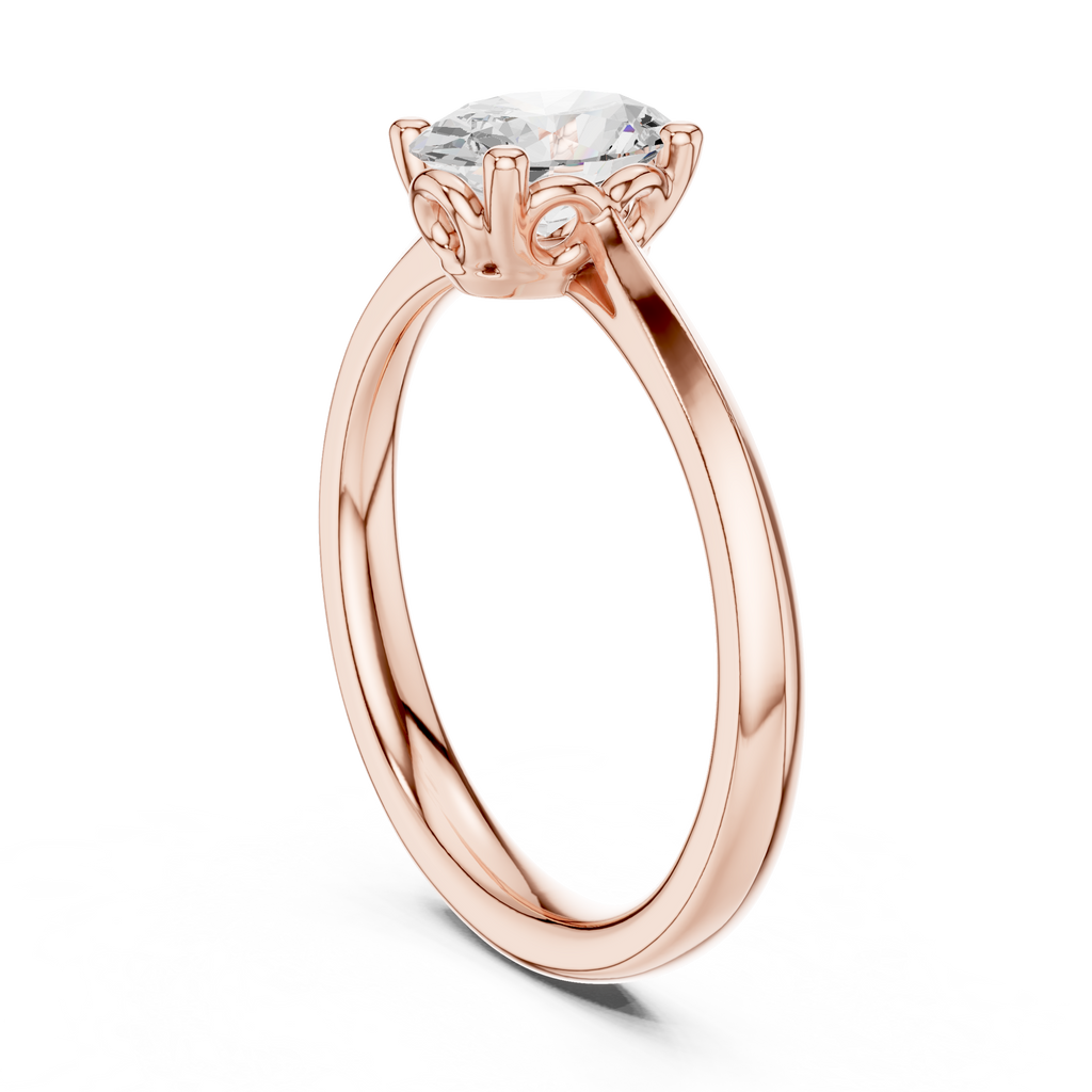1 Carat Oval Cut Lab-Grown Diamond Engagement Ring in 14K White Gold ,VVS1 Clarity – SGL Certified
