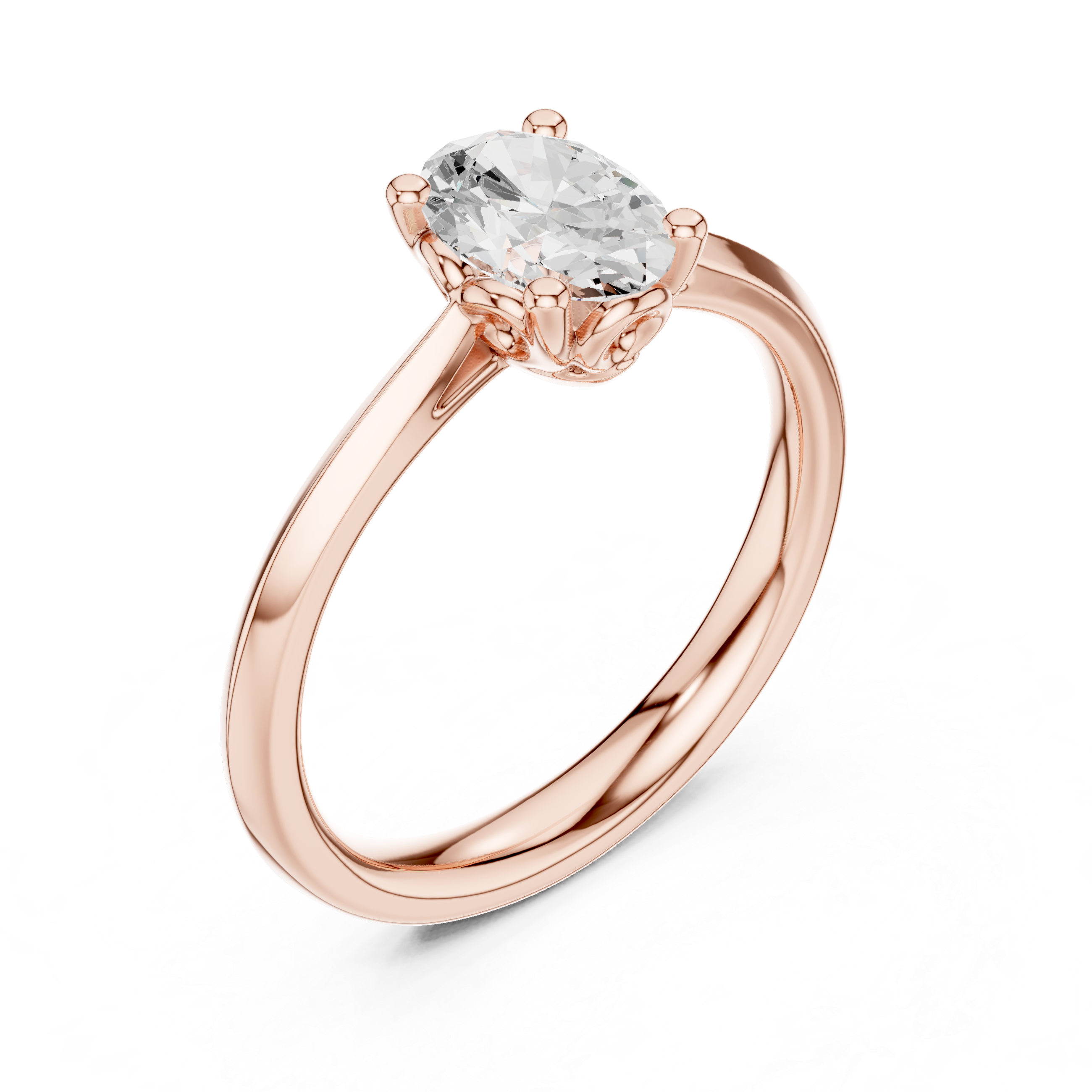1 Carat Oval Cut Lab-Grown Diamond Engagement Ring in 14K White Gold ,VVS1 Clarity – SGL Certified