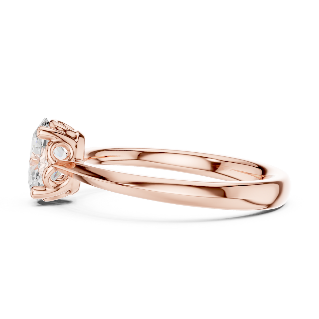 1 Carat Oval Cut Lab-Grown Diamond Engagement Ring in 14K White Gold ,VVS1 Clarity – SGL Certified