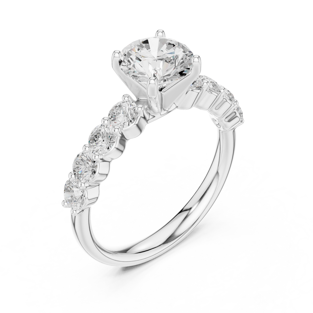 2.15 Carat Round Cut Lab-Grown Diamond Solitaire Ring in 14K / 18K Gold , VVS1 Clarity – SGL Certified