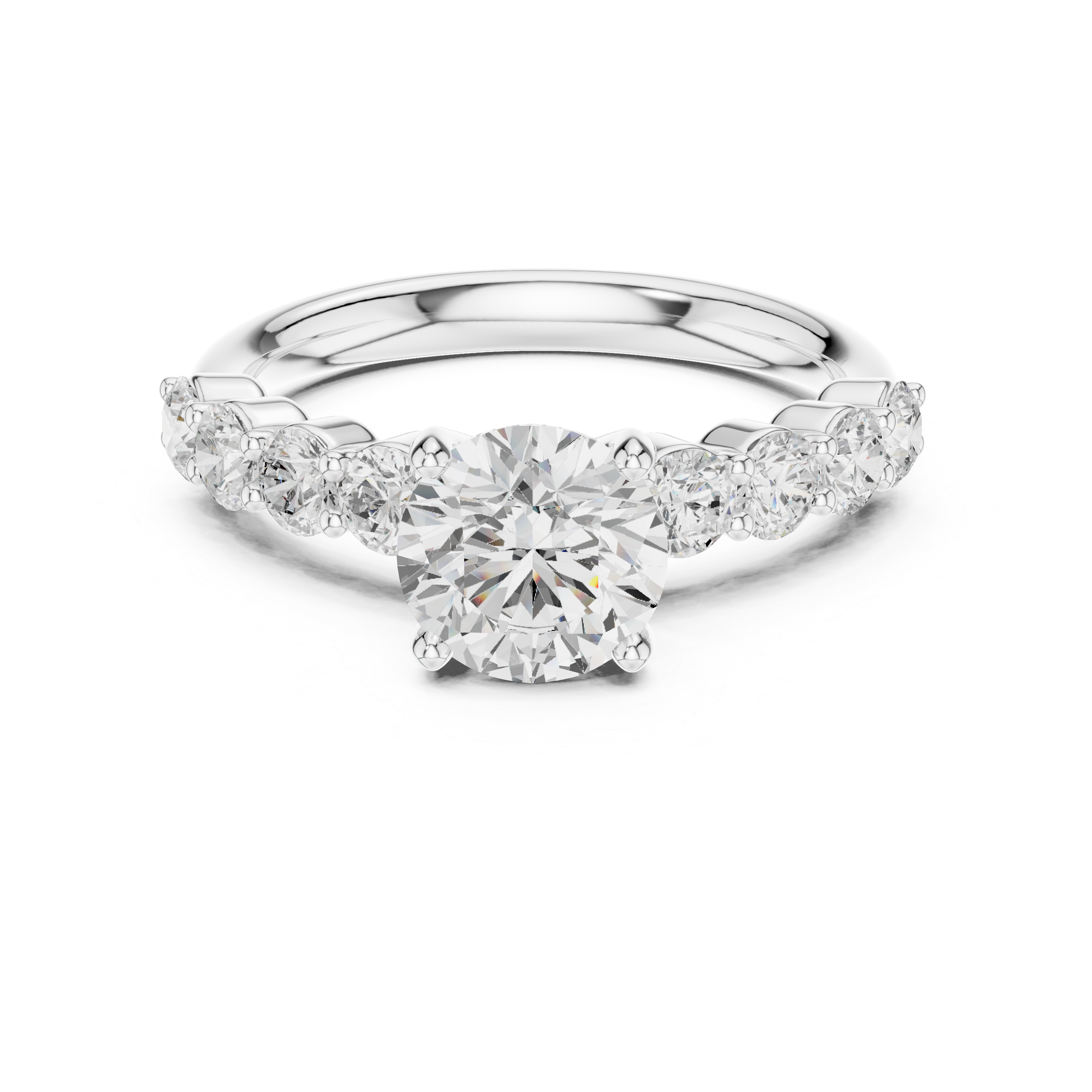 2.15 Carat Round Cut Lab-Grown Diamond Solitaire Ring in 14K / 18K Gold , VVS1 Clarity – SGL Certified
