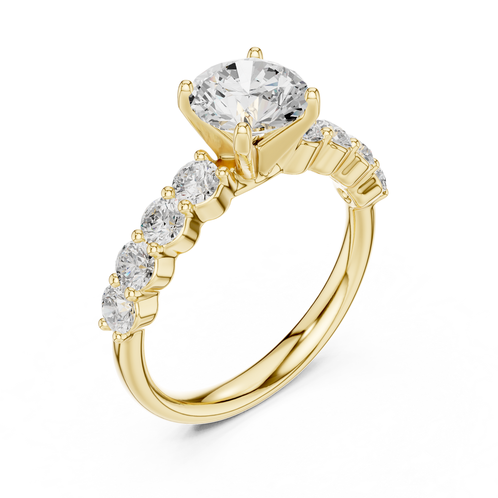 2.15 Carat Round Cut Lab-Grown Diamond Solitaire Ring in 14K / 18K Gold , VVS1 Clarity – SGL Certified