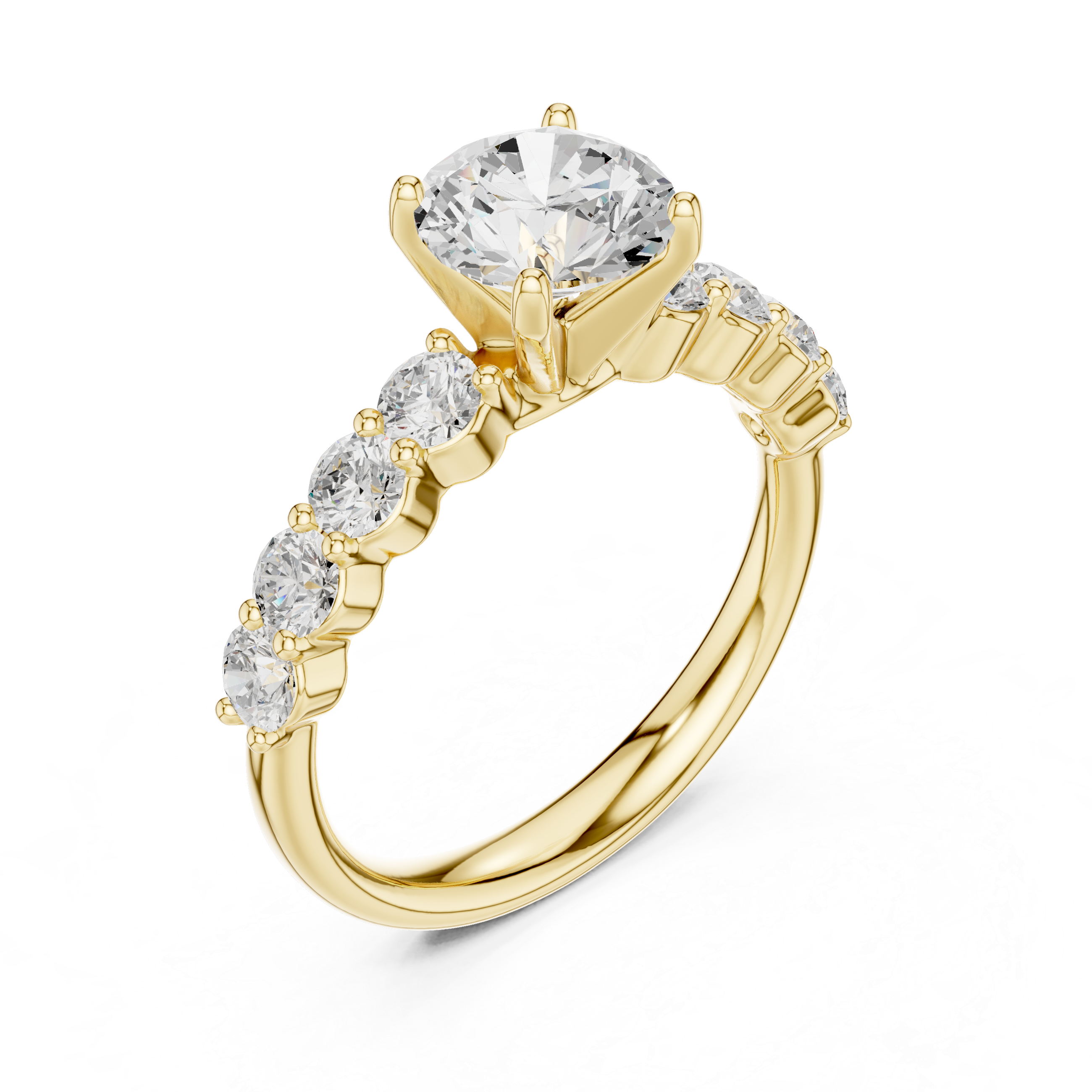 2.15 Carat Round Cut Lab-Grown Diamond Solitaire Ring in 14K / 18K Gold , VVS1 Clarity – SGL Certified