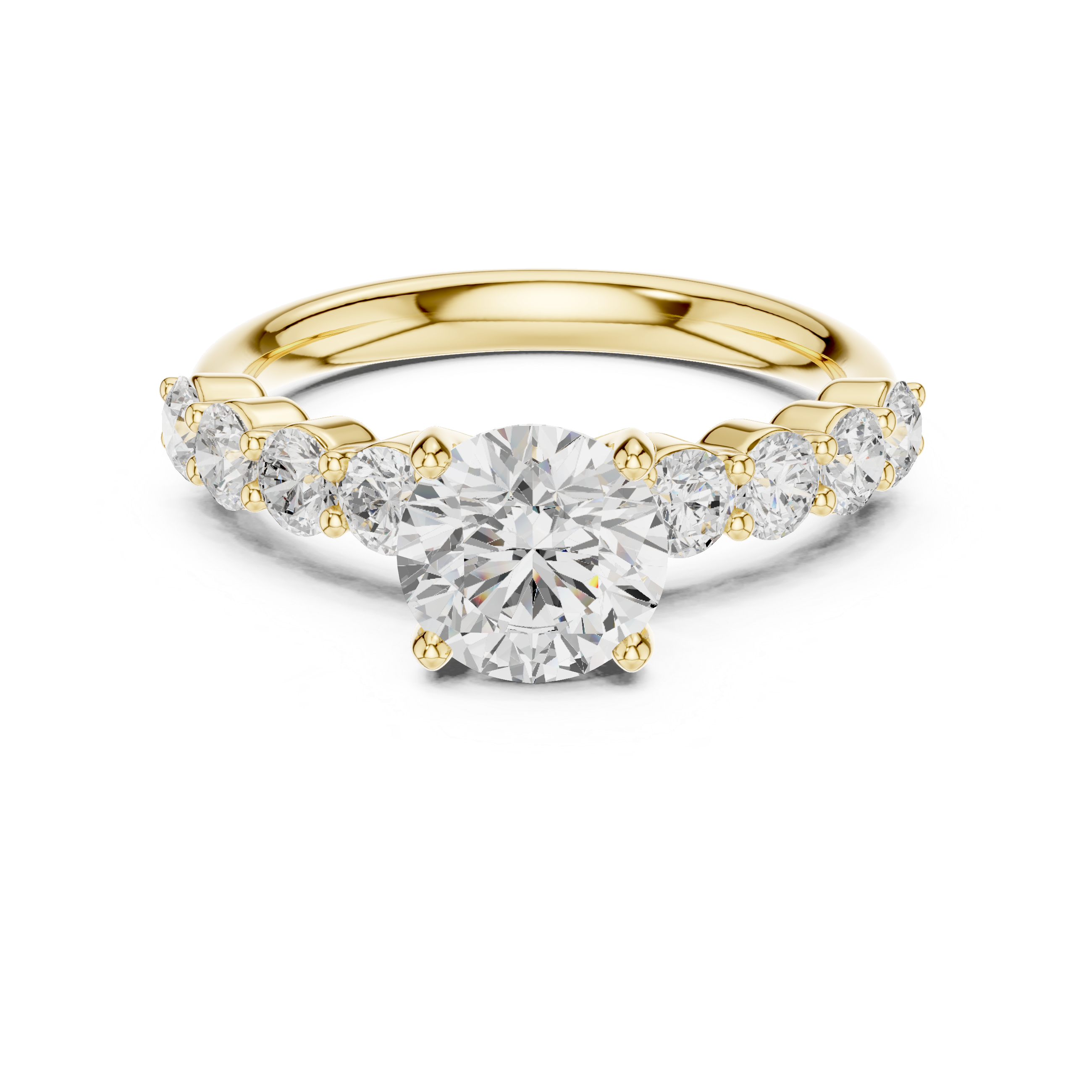 2.15 Carat Round Cut Lab-Grown Diamond Solitaire Ring in 14K / 18K Gold , VVS1 Clarity – SGL Certified