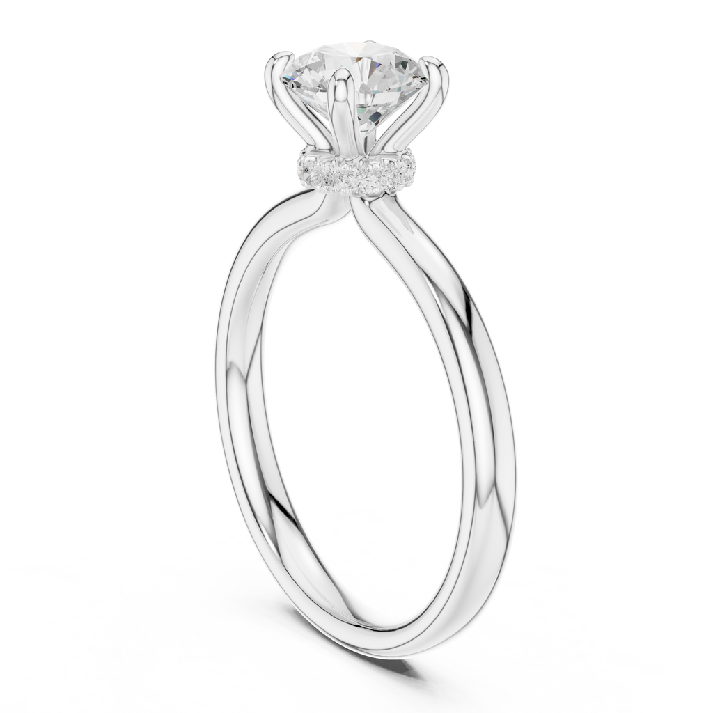 1.10 Carat Round Cut Lab-Grown Diamond Solitaire Ring in 14K / 18K Gold, VVS1 Clarity – SGL Certified