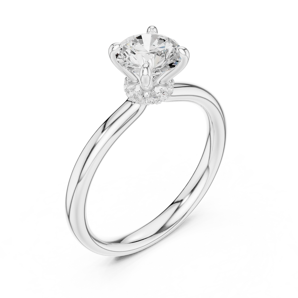 1.10 Carat Round Cut Lab-Grown Diamond Solitaire Ring in 14K / 18K Gold, VVS1 Clarity – SGL Certified