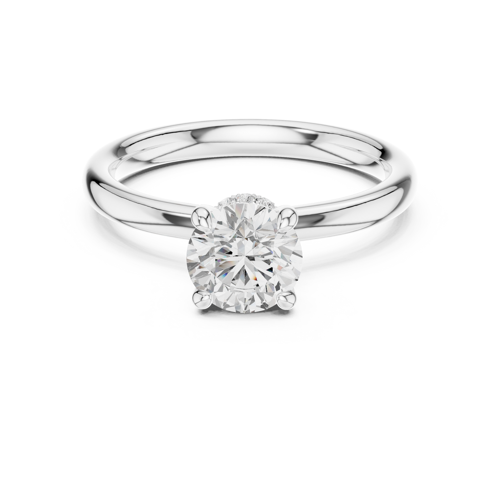 1.10 Carat Round Cut Lab-Grown Diamond Solitaire Ring in 14K / 18K Gold, VVS1 Clarity – SGL Certified