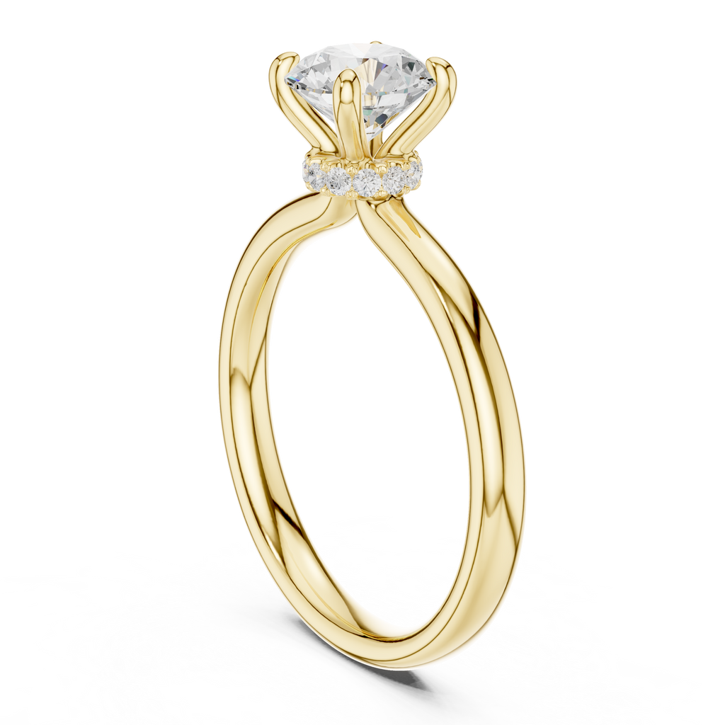 1.10 Carat Round Cut Lab-Grown Diamond Solitaire Ring in 14K / 18K Gold, VVS1 Clarity – SGL Certified