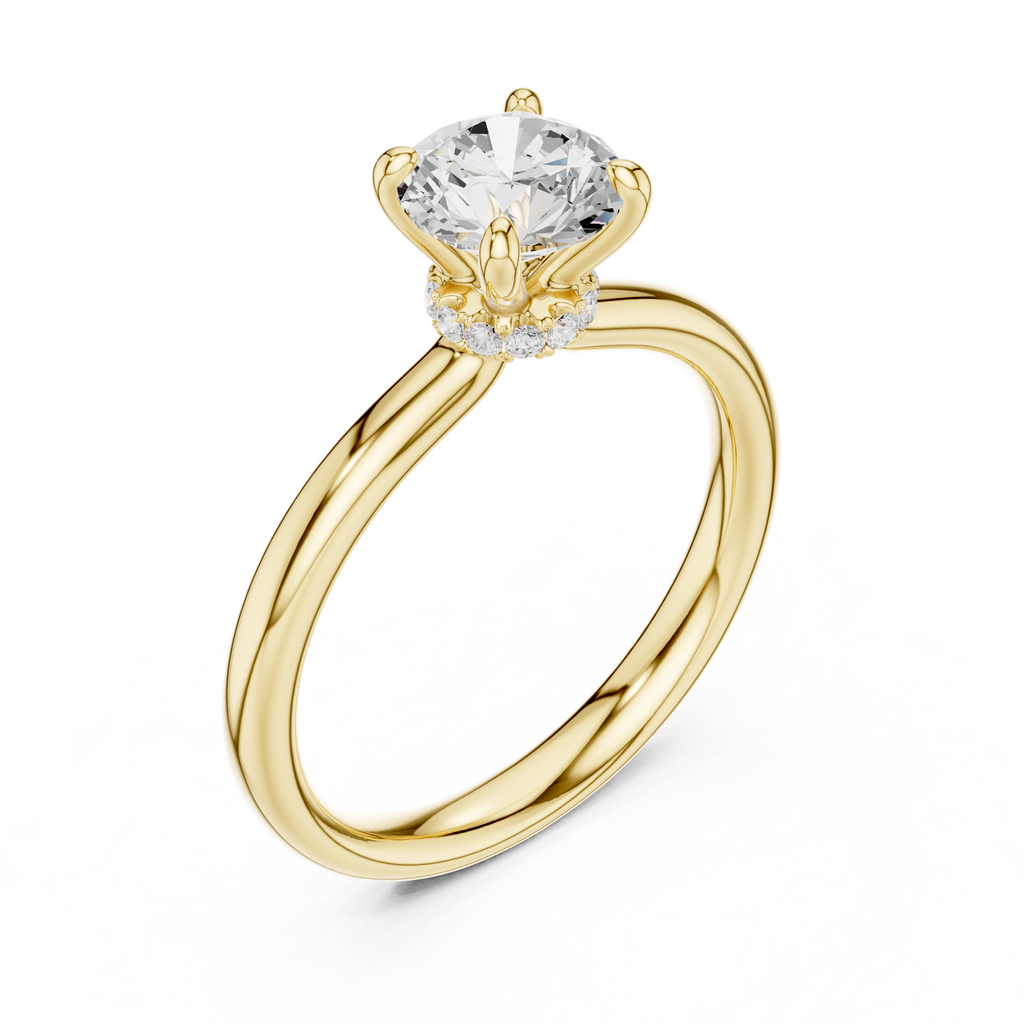 1.10 Carat Round Cut Lab-Grown Diamond Solitaire Ring in 14K / 18K Gold, VVS1 Clarity – SGL Certified