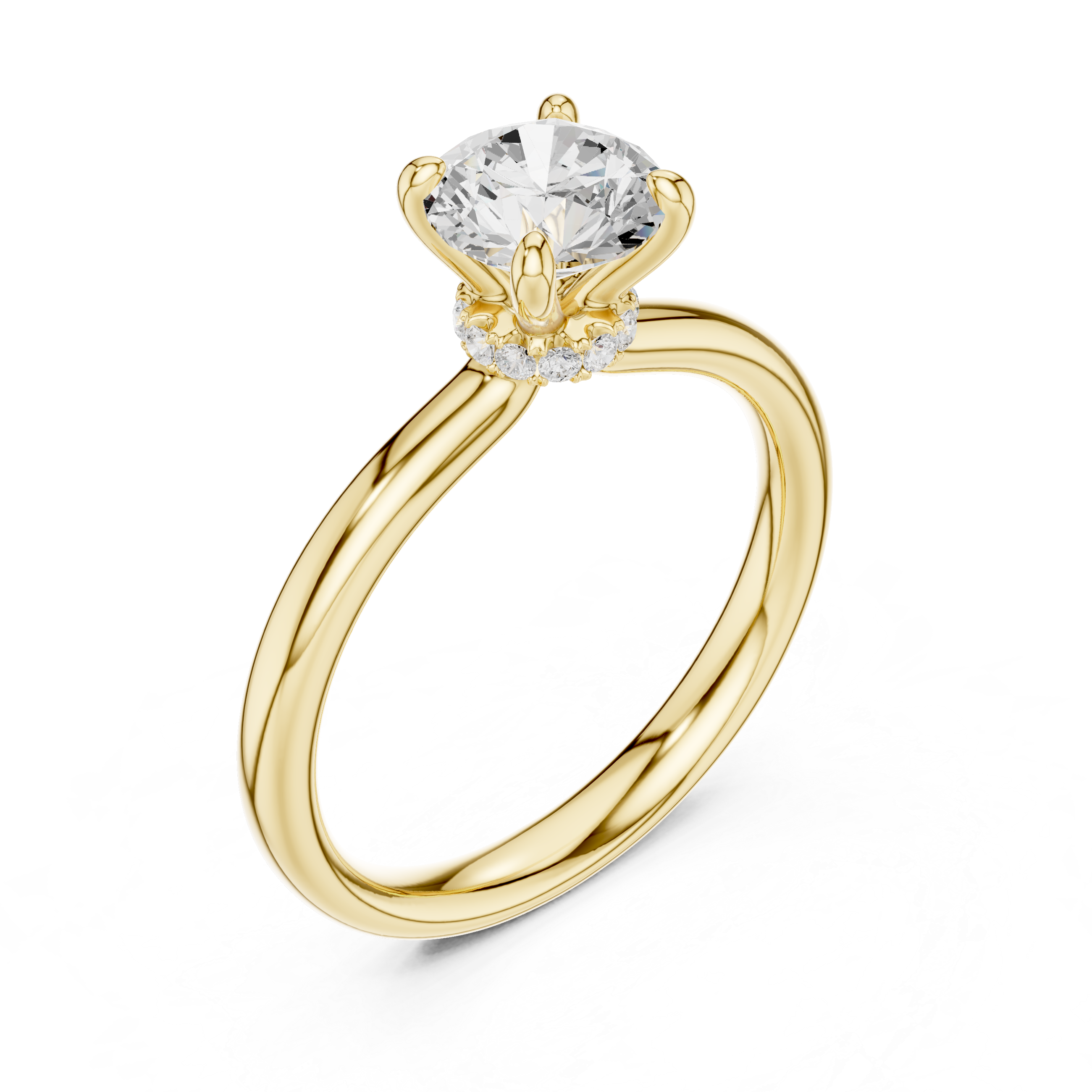 1.10 Carat Round Cut Lab-Grown Diamond Solitaire Ring in 14K / 18K Gold, VVS1 Clarity – SGL Certified