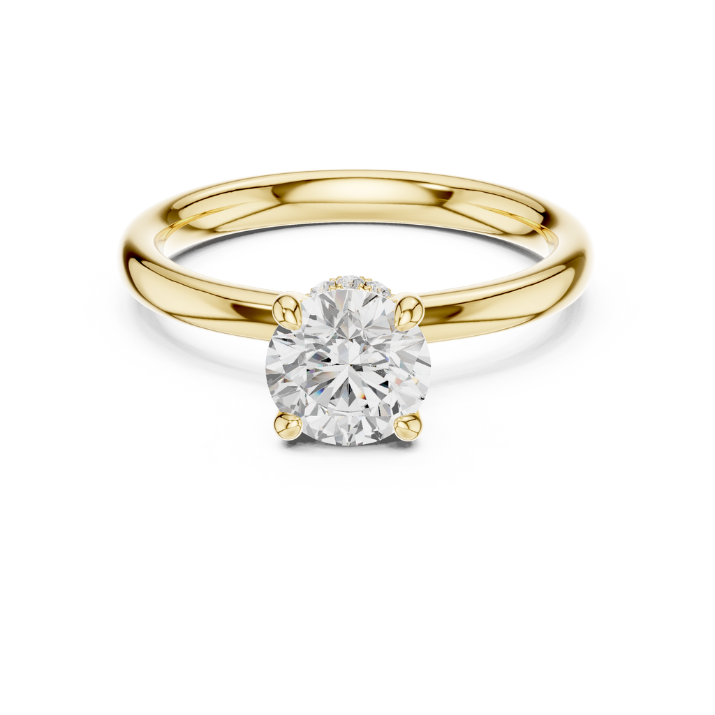 1.10 Carat Round Cut Lab-Grown Diamond Solitaire Ring in 14K / 18K Gold, VVS1 Clarity – SGL Certified