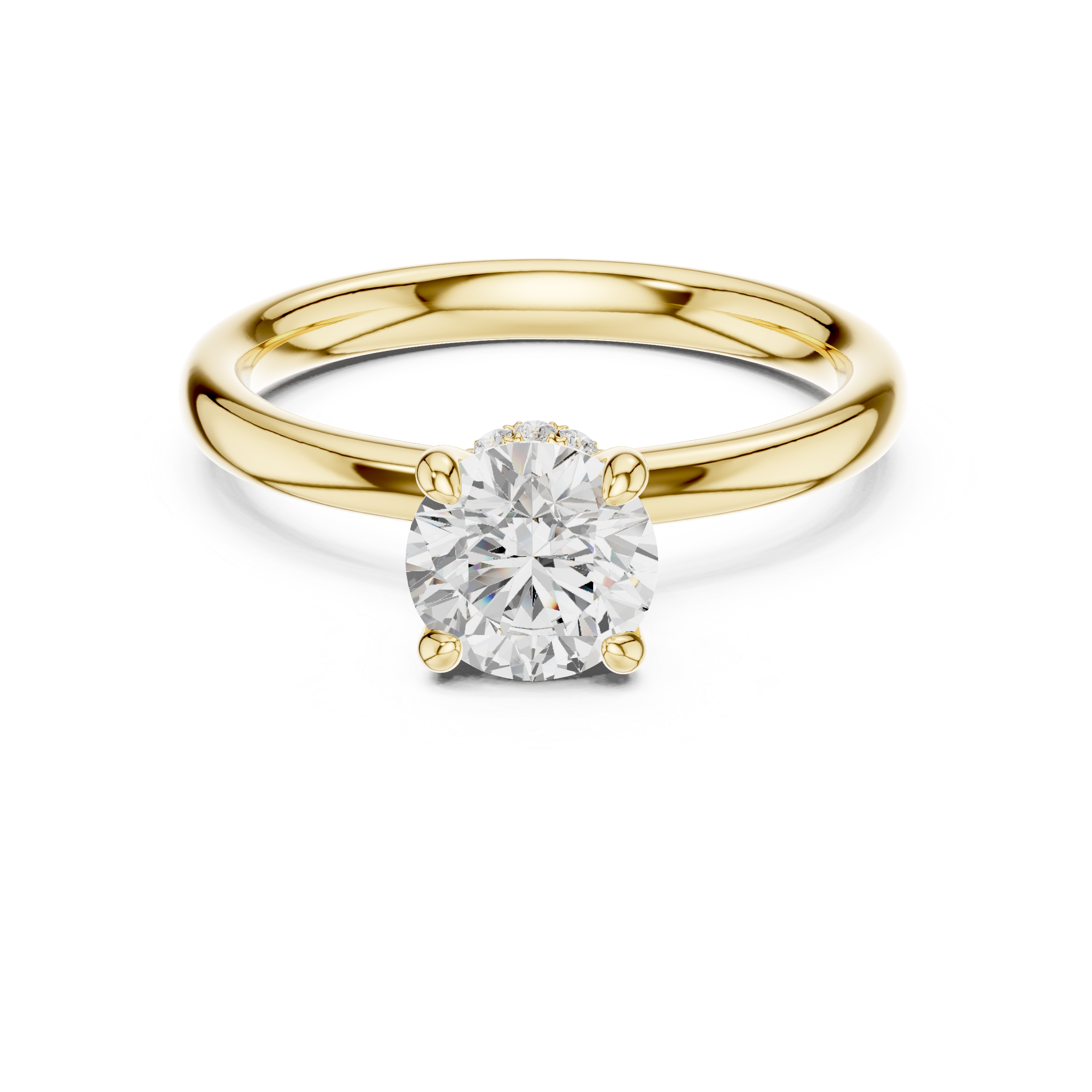 1.10 Carat Round Cut Lab-Grown Diamond Solitaire Ring in 14K / 18K Gold, VVS1 Clarity – SGL Certified