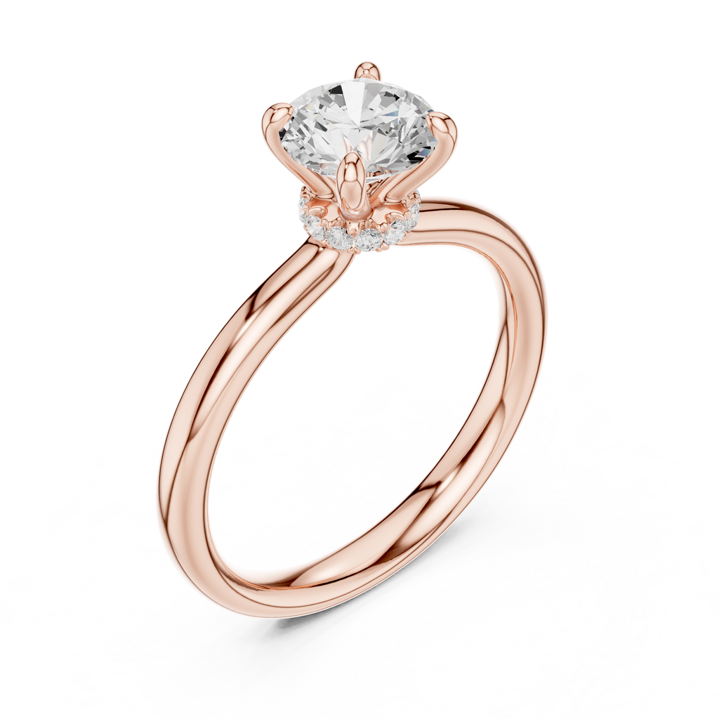 1.10 Carat Round Cut Lab-Grown Diamond Solitaire Ring in 14K / 18K Gold, VVS1 Clarity – SGL Certified