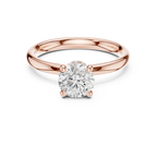 1.10 Carat Round Cut Lab-Grown Diamond Solitaire Ring in 14K / 18K Gold, VVS1 Clarity – SGL Certified