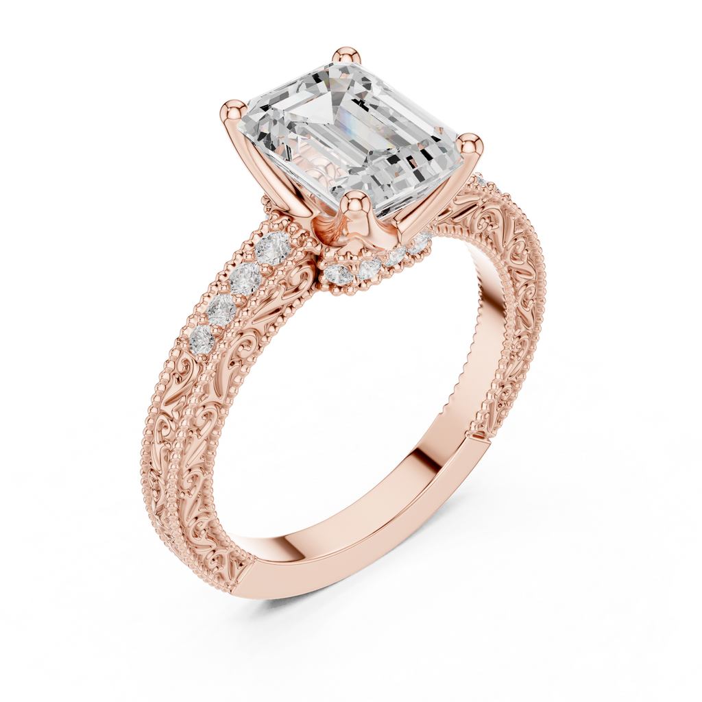 2.25 Carat Emerald Cut Lab-Grown Diamond Solitaire Ring in 14K / 18K Gold , VVS1 Clarity – SGL Certified