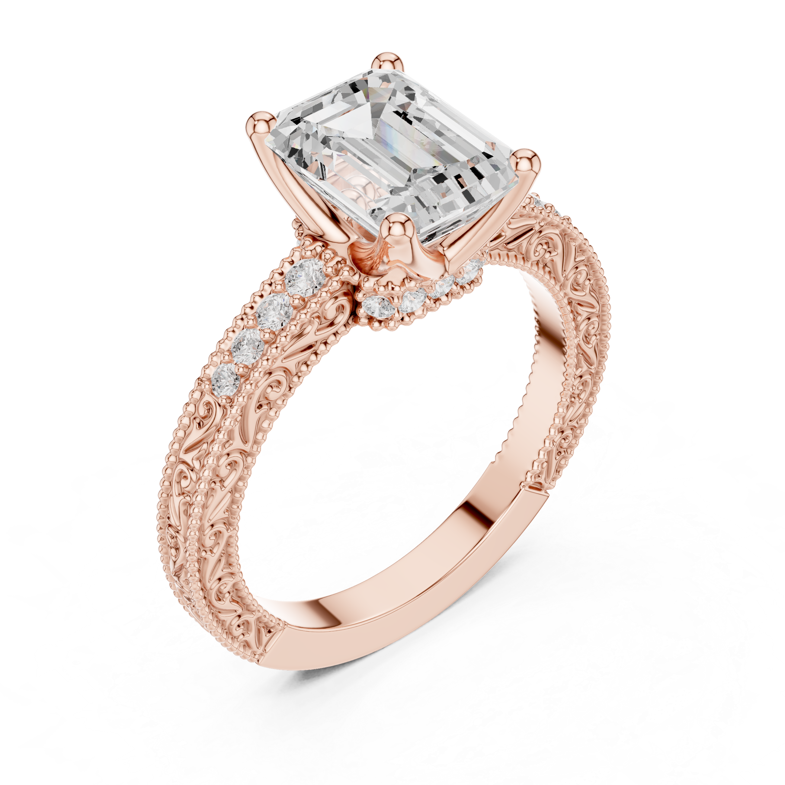 2.25 Carat Emerald Cut Lab-Grown Diamond Solitaire Ring in 14K / 18K Gold , VVS1 Clarity – SGL Certified