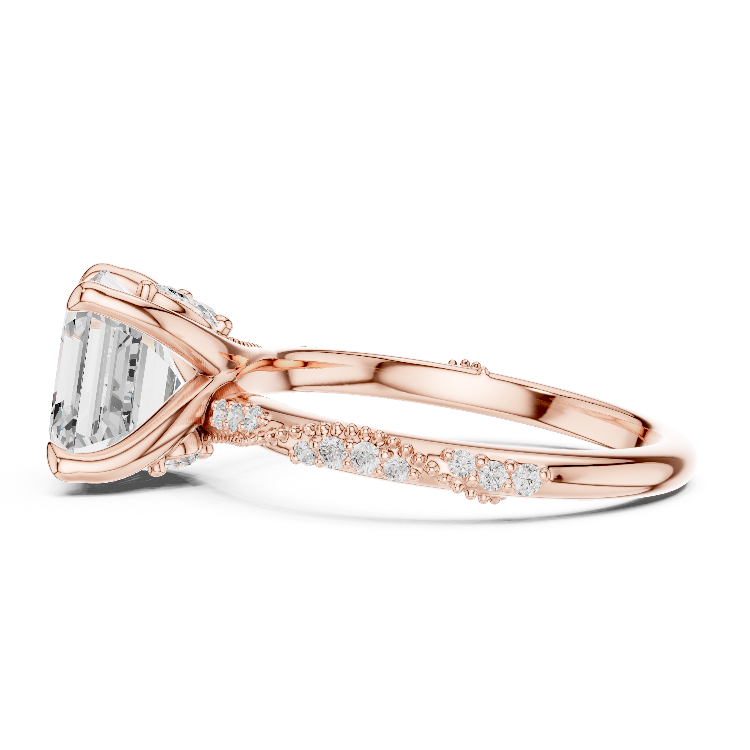3.00 Carat Asscher Cut Lab-Grown Diamond Solitaire Ring in 14K / 18K Gold , VVS1 Clarity – SGL Certified