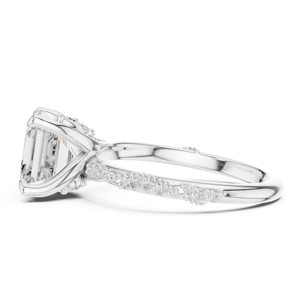 3.00 Carat Asscher Cut Lab-Grown Diamond Solitaire Ring in 14K / 18K Gold , VVS1 Clarity – SGL Certified