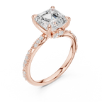 3.00 Carat Asscher Cut Lab-Grown Diamond Solitaire Ring in 14K / 18K Gold , VVS1 Clarity – SGL Certified