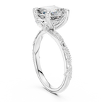 3.00 Carat Asscher Cut Lab-Grown Diamond Solitaire Ring in 14K / 18K Gold , VVS1 Clarity – SGL Certified