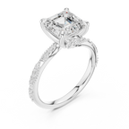 3.00 Carat Asscher Cut Lab-Grown Diamond Solitaire Ring in 14K / 18K Gold , VVS1 Clarity – SGL Certified