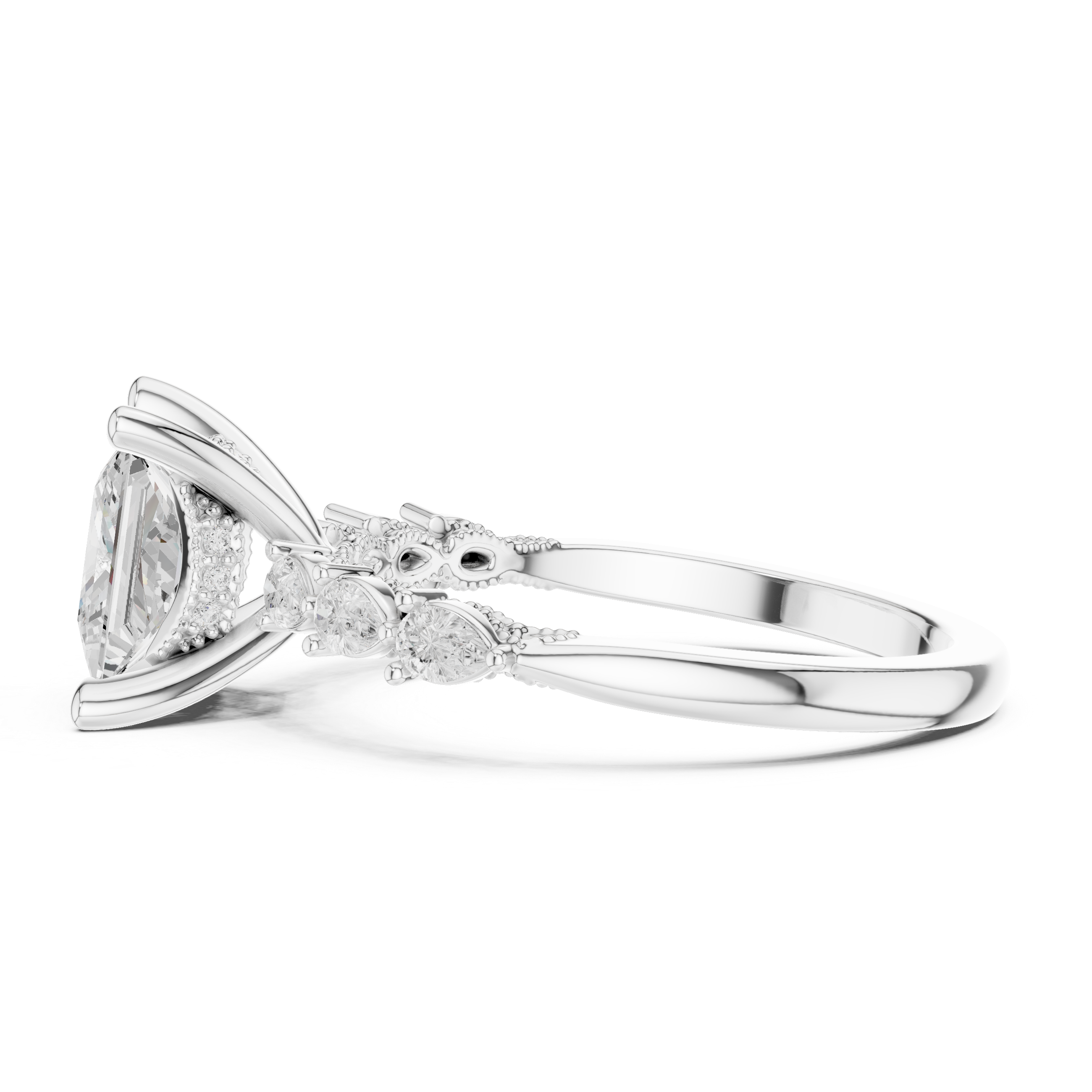 2.35 Carat Princess Cut Lab-Grown Diamond Solitaire Ring in 14K / 18K Gold , VVS1 Clarity – SGL Certified